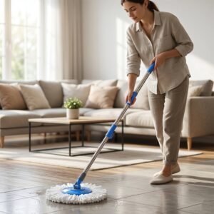 MopPipeset-03.jpg 360� Rotate Spin Mop � Effortless Floor Cleaning with Stainless Steel Handle