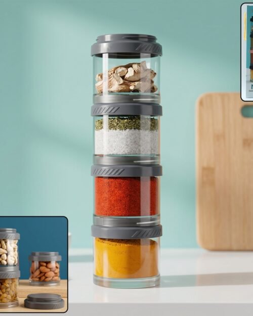 Stackable Storage Container Set � Space Saving & Modular Design