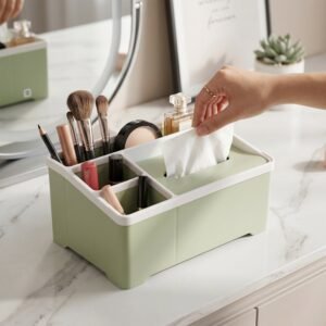 MultipurposeStorageBox-05.jpg Multipurpose Plastic Organizer Box � Neat Storage with Tissue Holder