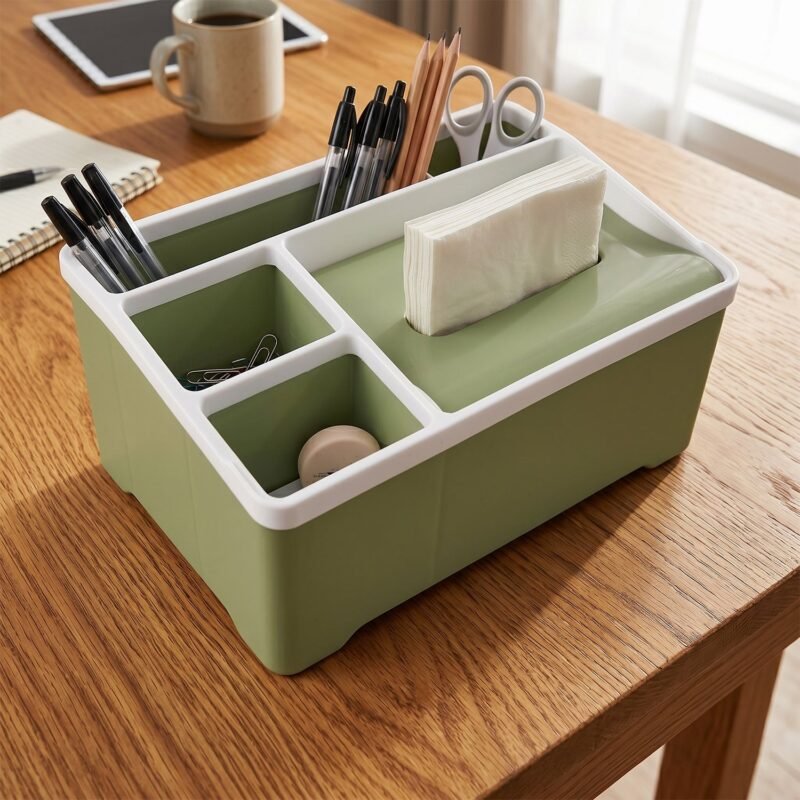MultipurposeStorageBox-07.jpg Multipurpose Plastic Organizer Box � Neat Storage with Tissue Holder
