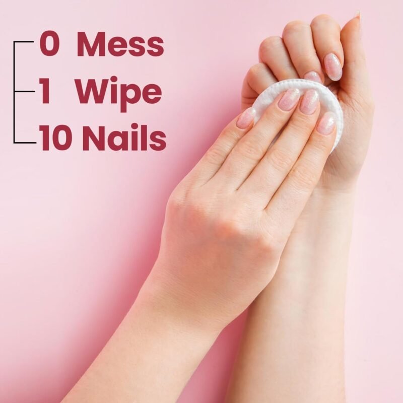 Wetwisk Nail Paint Remover Wet Wipes � Acetone-Free & Gentle