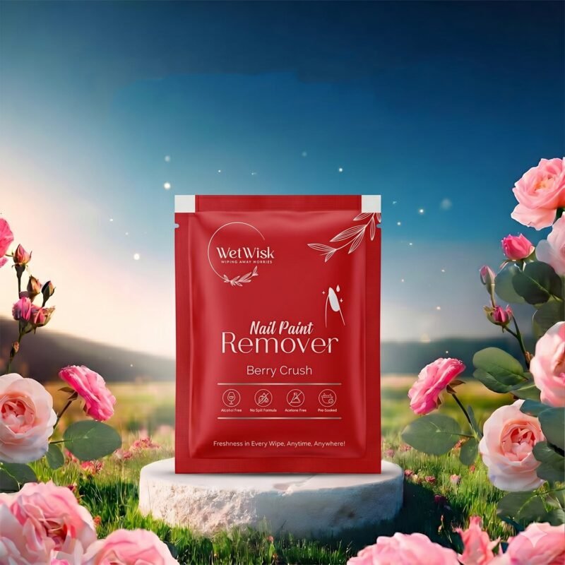 Wetwisk Nail Paint Remover Wet Wipes � Acetone-Free & Gentle
