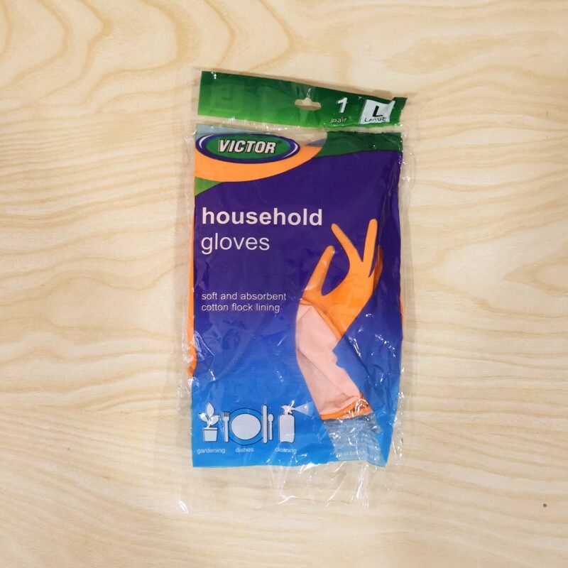 OrangeGloves01L-live.jpg Reusable Rubber Cleaning Gloves � Waterproof & Durable for Kitchen