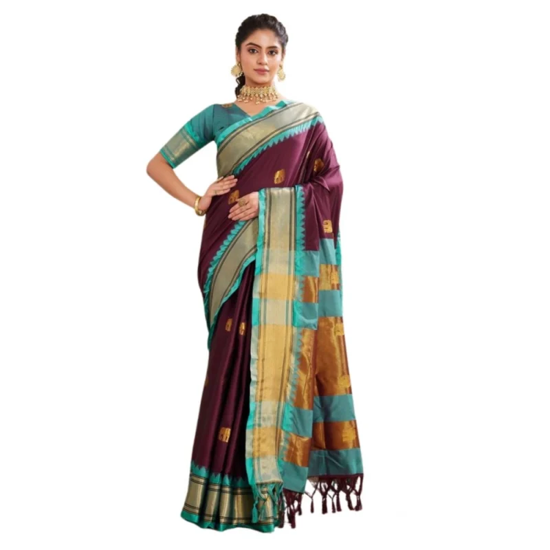 PID-62420-Generic-Women-s-Silk-Blended-Jaquard-Woven-Saree-With-Unstitched-Blouse-5-5-Mtr-Purple-1-1000x1000-2.webp Generic Women's Silk Blended Jaquard Woven Saree With Unstitched Blouse 5.5Mtr (Purple)