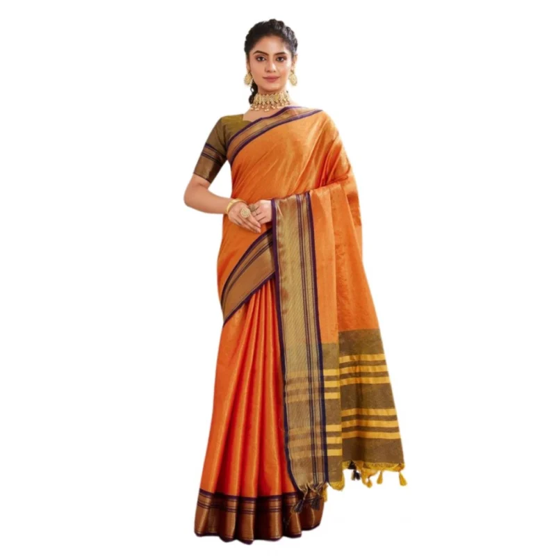 PID-62422-Generic-Women-s-Silk-Blended-Jaquard-Woven-Saree-With-Unstitched-Blouse-5-5-Mtr-Orange-1-1000x1000-2.webp Generic Women's Silk Blended Jaquard Woven Saree With Unstitched Blouse 5.5Mtr (Orange)