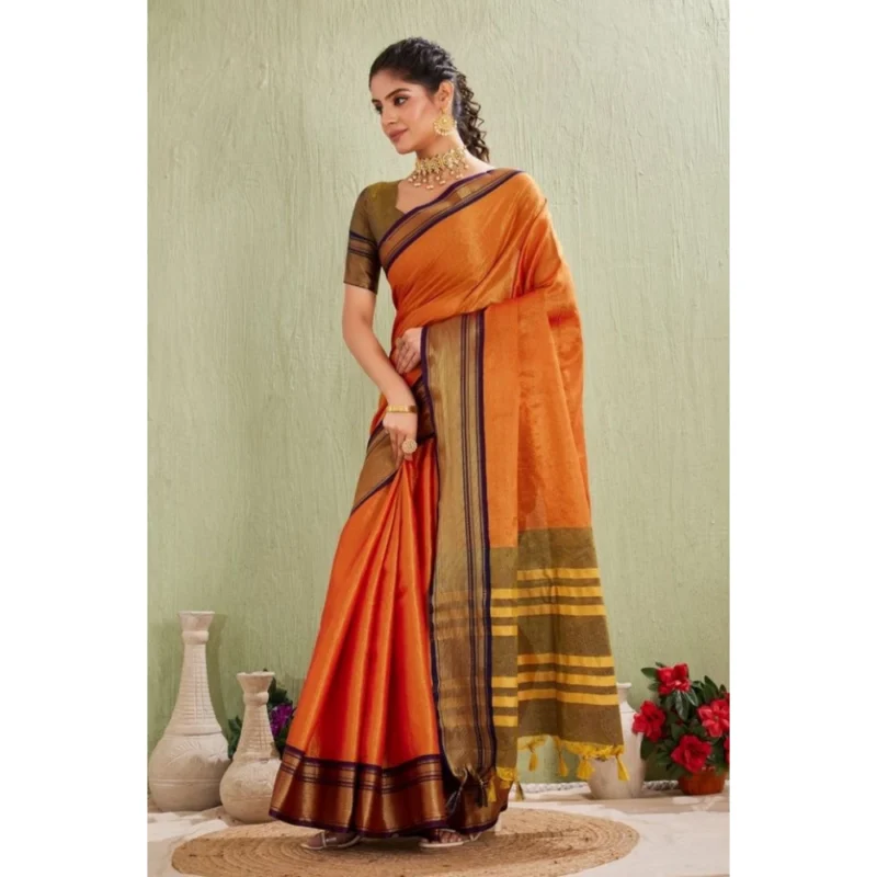 PID-62422-Generic-Women-s-Silk-Blended-Jaquard-Woven-Saree-With-Unstitched-Blouse-5-5-Mtr-Orange-3-1000x1000-1.webp Generic Women's Silk Blended Jaquard Woven Saree With Unstitched Blouse 5.5Mtr (Orange)