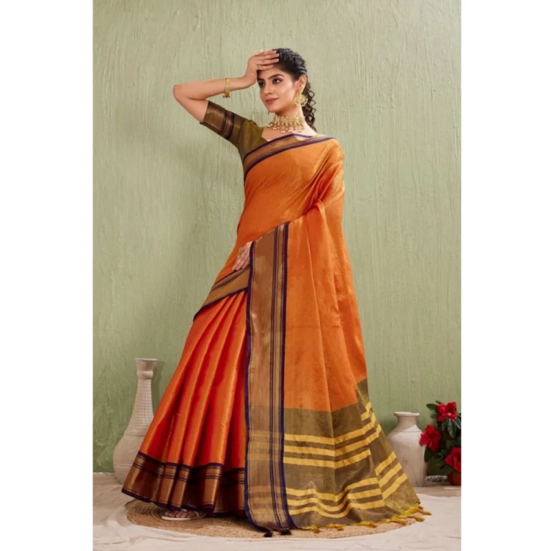 PID-62422-Generic-Women-s-Silk-Blended-Jaquard-Woven-Saree-With-Unstitched-Blouse-5-5-Mtr-Orange-4-1000x1000-1.webp Generic Women's Silk Blended Jaquard Woven Saree With Unstitched Blouse 5.5Mtr (Orange)