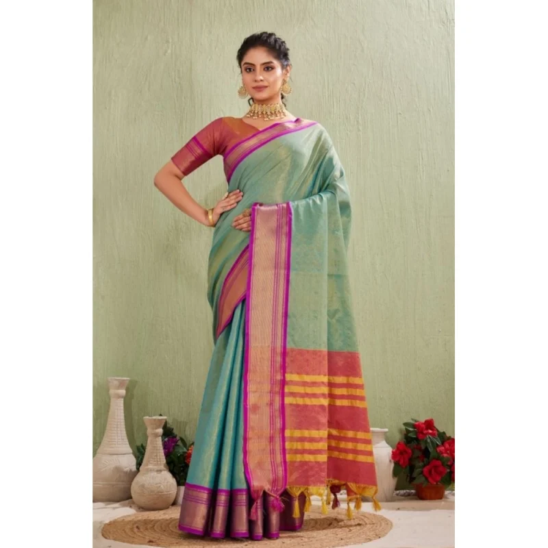 PID-62424-Generic-Women-s-Silk-Blended-Jaquard-Woven-Saree-With-Unstitched-Blouse-5-5-Mtr-Light-Gree-1000x1000-1.webp Generic Women's Silk Blended Jaquard Woven Saree With Unstitched Blouse 5.5Mtr (Light Green)