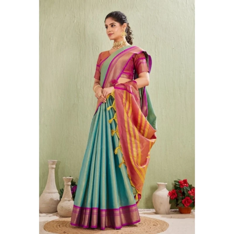PID-62424-Generic-Women-s-Silk-Blended-Jaquard-Woven-Saree-With-Unstitched-Blouse-5-5-Mtr-Light-Gree-1000x1000-3.webp Generic Women's Silk Blended Jaquard Woven Saree With Unstitched Blouse 5.5Mtr (Light Green)