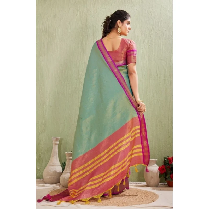 PID-62424-Generic-Women-s-Silk-Blended-Jaquard-Woven-Saree-With-Unstitched-Blouse-5-5-Mtr-Light-Gree-1000x1000-4.webp Generic Women's Silk Blended Jaquard Woven Saree With Unstitched Blouse 5.5Mtr (Light Green)