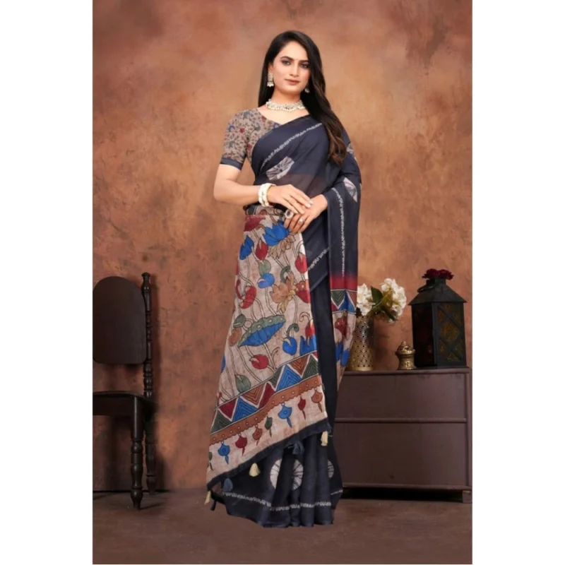 PID-62441-Generic-Women-s-Linen-Printed-Saree-With-Unstitched-Blouse-5-5-Mtr-Black-4-1000x1000-1.webp Generic Women's Linen Printed Saree With Unstitched Blouse 5.5Mtr (Black)