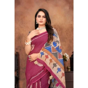 PID-62445-Generic-Women-s-Linen-Printed-Saree-With-Unstitched-Blouse-5-5-Mtr-Purple-4-1000x1000-1.webp Generic Women's Linen Printed Saree With Unstitched Blouse 5.5Mtr (Purple)