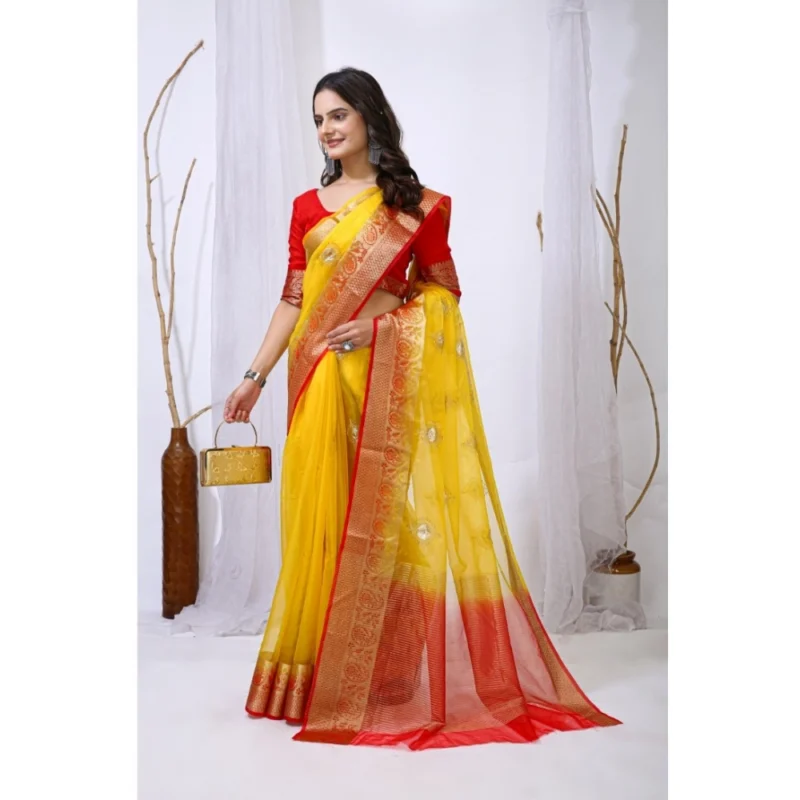 PID-63039-Generic-Women-s-Orgenza-jacquard-Embellished-Saree-With-Unstitched-Blouse-5-5-Mtr-Yellow-4-1000x1000-1.webp Generic Women's Organza jacquard Embellished Saree With Unstitched Blouse 5.5Mtr (Yellow)