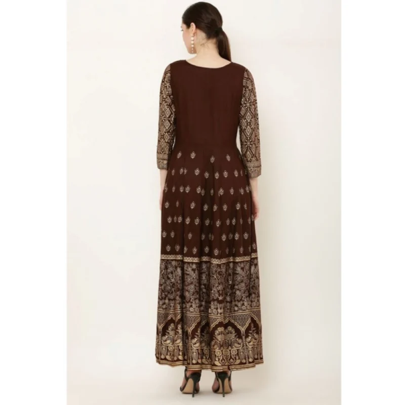 PID-63362-Women-s-Casual-Rayon-3-4th-Sleeves-Dress-Brown-3-1000x1000-1.webp Generic Women's Casual Rayon 3-4th Sleeves Anarkali Kurti (Brown)