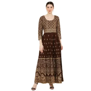 PID-63362-Women-s-Casual-Rayon-3-4th-Sleeves-Dress-Brown-4-1000x1000-1.webp Generic Women's Casual Rayon 3-4th Sleeves Anarkali Kurti (Brown)