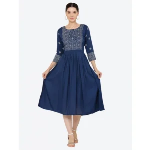 PID-63366-Women-s-Casual-Rayon-3-4th-Sleeves-Dress-Blue-1-1000x1000-1.webp Generic Women's Casual Rayon 3-4th Sleeves Kurti (Blue)