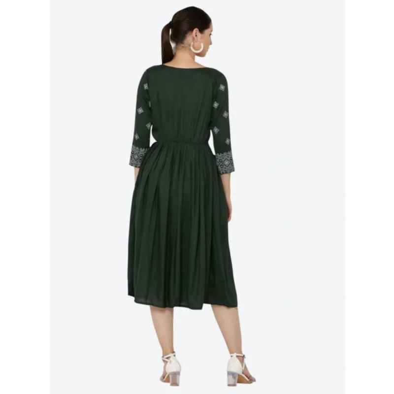PID-63367-Women-s-Casual-Rayon-3-4th-Sleeves-Dress-Green-4-1000x1000-1.webp Generic Women's Casual Rayon 3-4th Sleeves Kurti (Green)