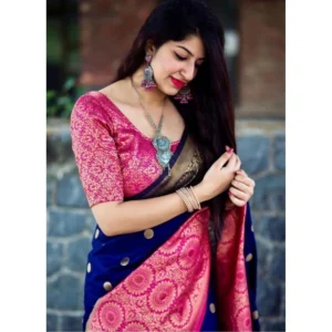 PID-63565-Women-s-Soft-Lichi-Silk-Printed-Saree-With-Unstitched-Blouse-5-5-Mtr-Blue-2-1000x1000-2.webp Generic Women's Soft Lichi Silk Printed Saree With Unstitched Blouse 5.5Mtr (Blue)