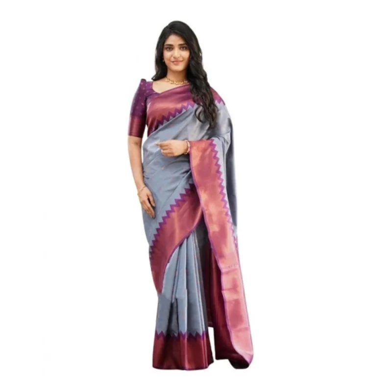 PID-63599-Women-s-Soft-Lichi-Silk-Printed-Saree-With-Unstitched-Blouse-5-5-Mtr-Grey-1-1000x1000-1.webp Generic Women's Soft Lichi Silk Printed Saree With Unstitched Blouse 5.5Mtr (Grey)