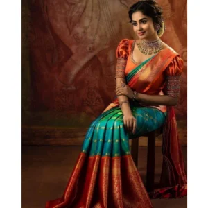 PID-63639-Women-s-Soft-Lichi-Silk-Printed-Saree-With-Unstitched-Blouse-5-5-Mtr-Green-2-1000x1000-1.webp Generic Women's Soft Lichi Silk Printed Saree With Unstitched Blouse 5.5Mtr (Green)