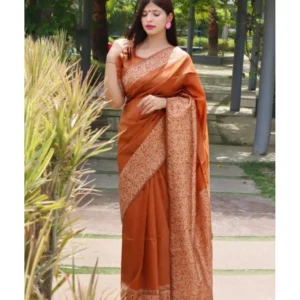 PID-63663-Women-s-Soft-Lichi-Silk-Printed-Saree-With-Unstitched-Blouse-5-5-Mtr-Brown-1-1000x1000-1.webp Generic Women's Soft Lichi Silk Printed Saree With Unstitched Blouse 5.5Mtr (Brown)