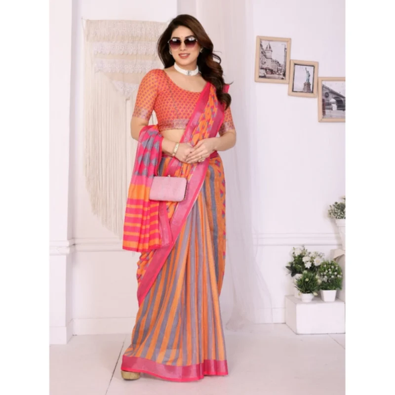 PID-63911-Women-s-Linen-Cotton-Printed-Saree-With-Unstitched-Blouse-5-5-Mtr-Orange-4-1000x1000-1.webp Generic Women's Linen Cotton Printed Saree With Unstitched Blouse 5.5Mtr (Orange )