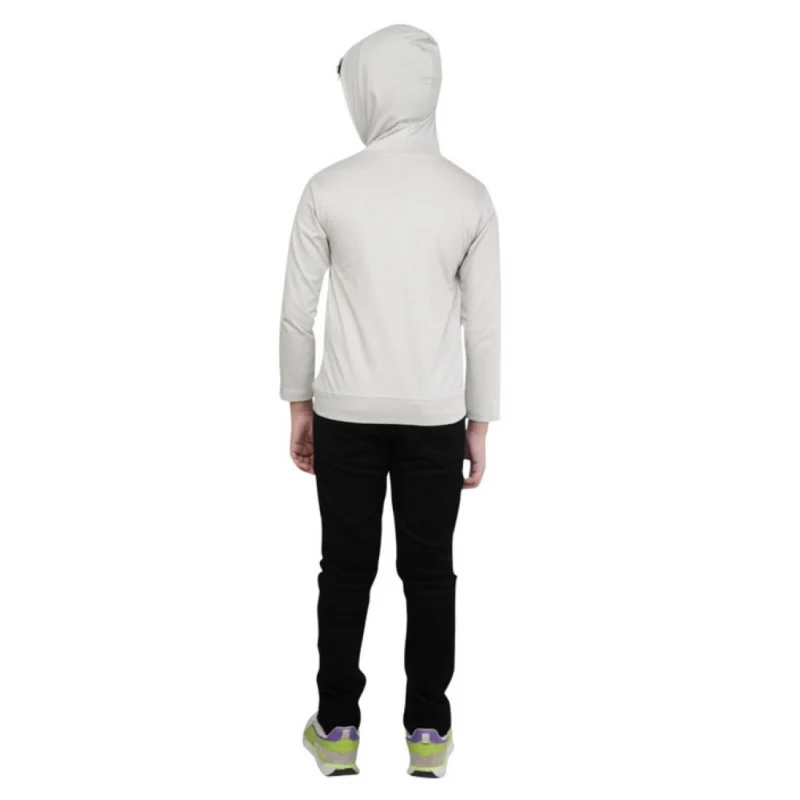 Generic Boy's Cotton Printeded Hooded Neck Hoodies (Grey )