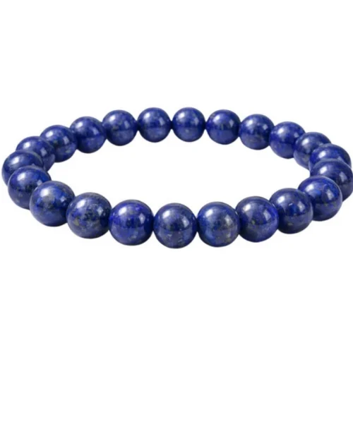 Generic Natural Crystal 8mm Lapis Lazuli Bracelet (Dark Purple)