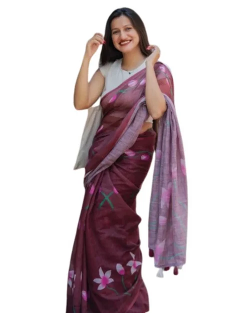 PID-65156-Women-s-Linen-Printed-Saree-With-Unstitched-Blouse-5-5-Mtr-Brown-1-1000x1000-1.webp Generic Women's Linen Printed Saree With Unstitched Blouse 5.5Mtr (Brown)
