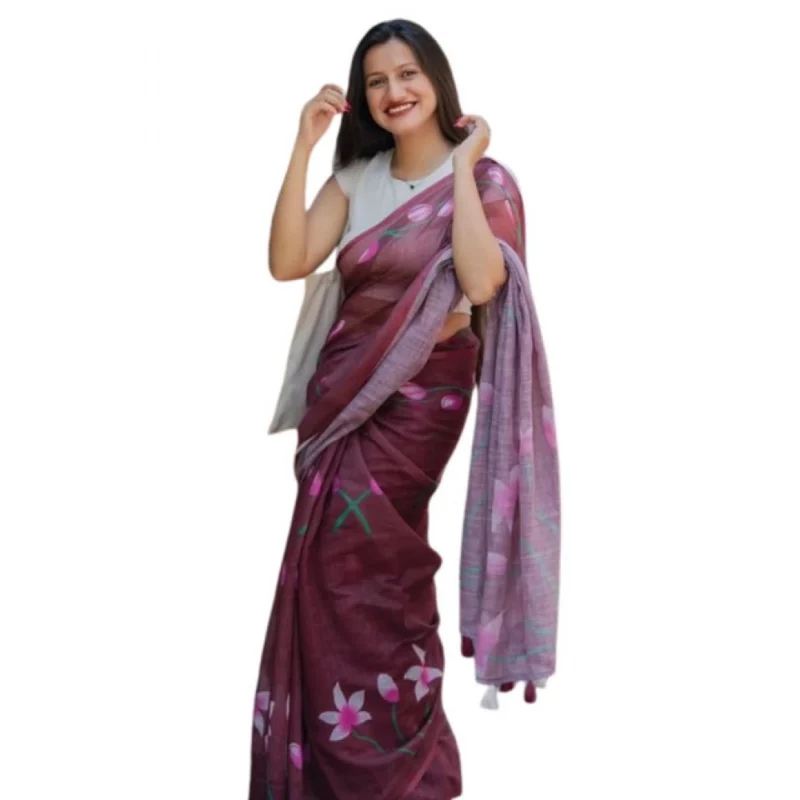 PID-65156-Women-s-Linen-Printed-Saree-With-Unstitched-Blouse-5-5-Mtr-Brown-1-1000x1000-1.webp Generic Women's Linen Printed Saree With Unstitched Blouse 5.5Mtr (Brown)