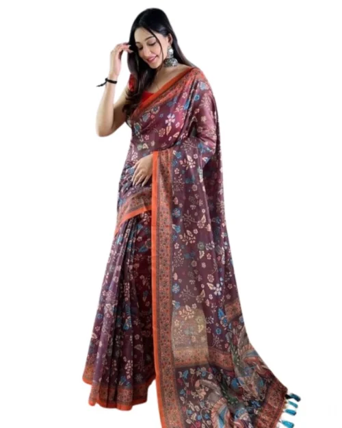 PID-65163-Women-s-Linen-Printed-Saree-With-Unstitched-Blouse-5-5-Mtr-Brown-1-1000x1000-1.webp Generic Women's Linen Printed Saree With Unstitched Blouse 5.5Mtr (Brown)