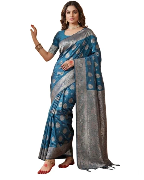 PID-65243-Women-s-Silk-Blend-Printed-Saree-With-Unstitched-Blouse-5-5-Mtr-Teal-Blue-1-1000x1000-1.webp Generic Women's Silk Blend Printed Saree With Unstitched Blouse 5.5Mtr (Teal Blue)