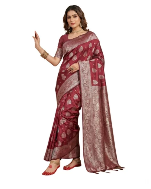 PID-65246-Women-s-Silk-Blend-Printed-Saree-With-Unstitched-Blouse-5-5-Mtr-Maroon-1-1000x1000-1.webp Generic Women's Silk Blend Printed Saree With Unstitched Blouse 5.5Mtr (Maroon)