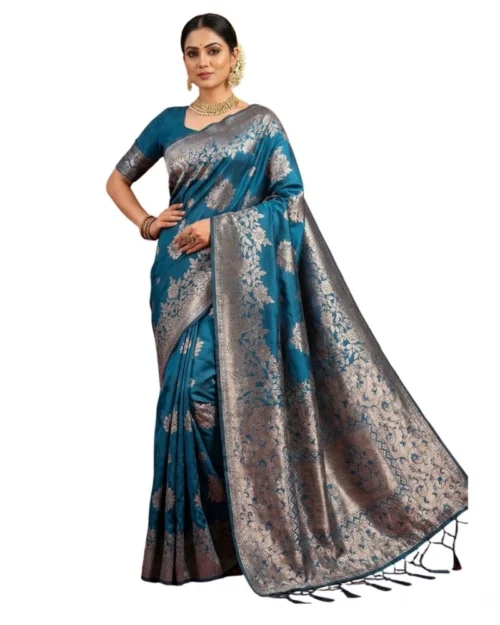 PID-65251-Women-s-Silk-Blend-Printed-Saree-With-Unstitched-Blouse-5-5-Mtr-Teal-Blue-1-1000x1000-1.webp Generic Women's Silk Blend Printed Saree With Unstitched Blouse 5.5Mtr (Teal Blue)
