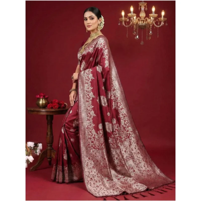 PID-65252-Women-s-Silk-Blend-Printed-Saree-With-Unstitched-Blouse-5-5-Mtr-Maroon-2-1000x1000-1.webp Generic Women's Silk Blend Printed Saree With Unstitched Blouse 5.5Mtr (Maroon)