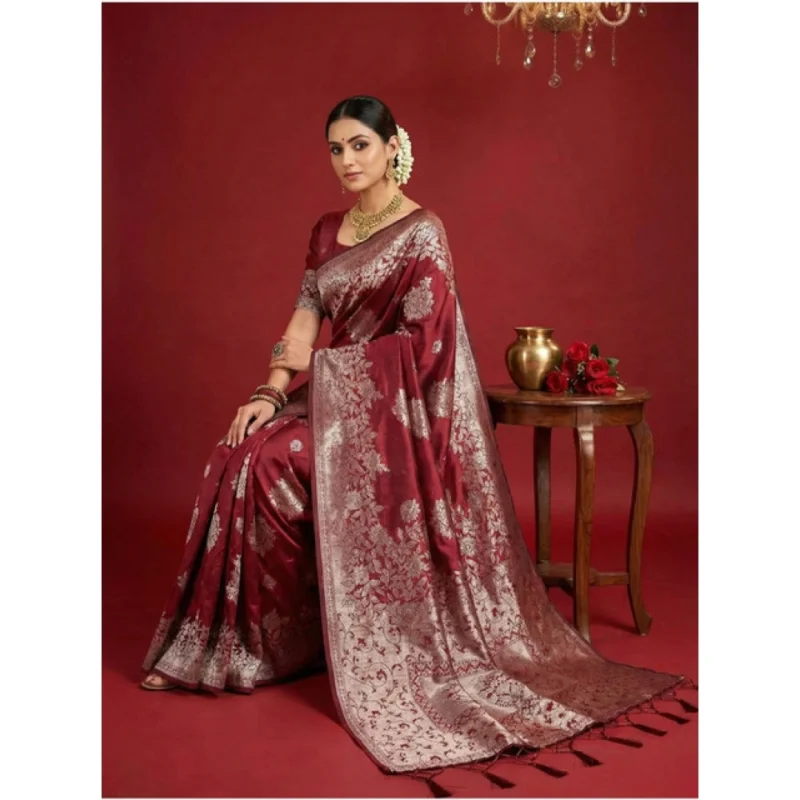 PID-65252-Women-s-Silk-Blend-Printed-Saree-With-Unstitched-Blouse-5-5-Mtr-Maroon-3-1000x1000-1.webp Generic Women's Silk Blend Printed Saree With Unstitched Blouse 5.5Mtr (Maroon)