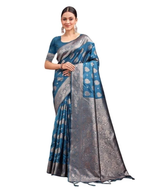 PID-65255-Women-s-Banarasi-Silk-Printed-Saree-With-Unstitched-Blouse-5-5-Mtr-Teal-Blue-1-1000x1000-1.webp Generic Women's Banarasi Silk Printed Saree With Unstitched Blouse 5.5Mtr (Teal Blue)