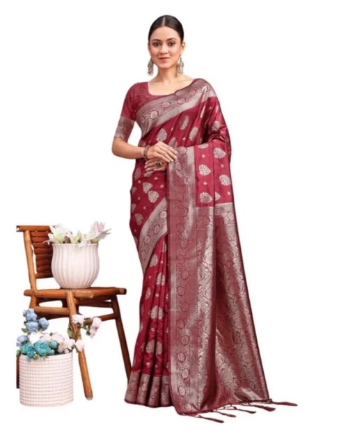 PID-65258-Women-s-Banarasi-Silk-Printed-Saree-With-Unstitched-Blouse-5-5-Mtr-Maroon-1-1000x1000-1.webp Generic Women's Banarasi Silk Printed Saree With Unstitched Blouse 5.5Mtr (Maroon)