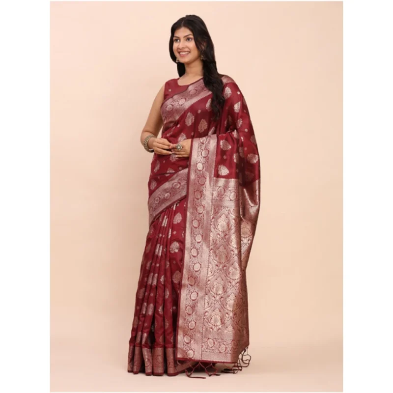 PID-65275-Women-s-Banarasi-Silk-Printed-Saree-With-Unstitched-Blouse-5-5-Mtr-Maroon-3-1000x1000-1.webp Generic Women's Banarasi Silk Printed Saree With Unstitched Blouse 5.5Mtr (Maroon)