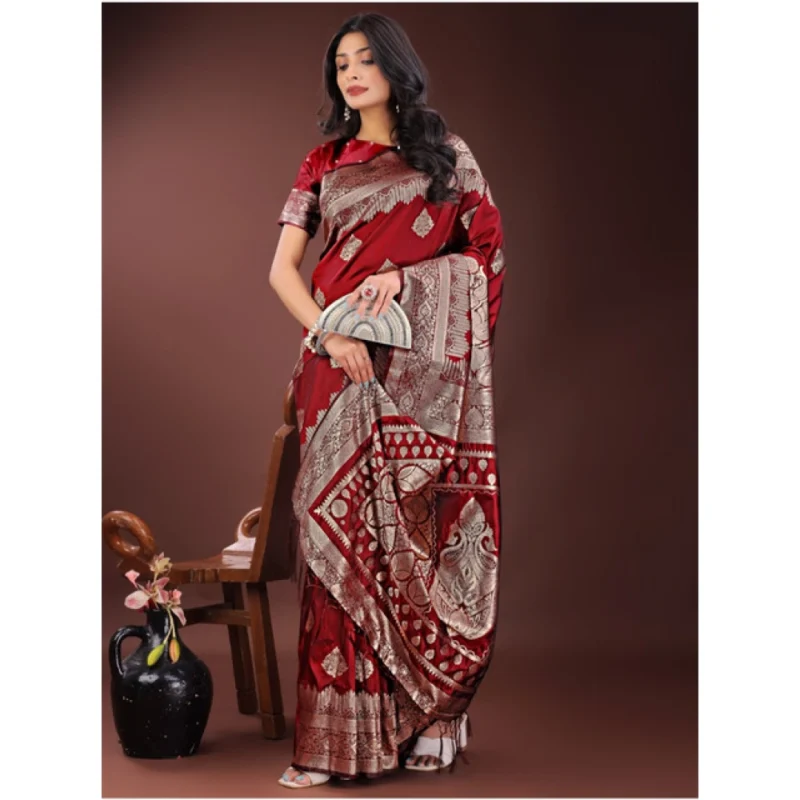 PID-65290-Women-s-Silk-Printed-Saree-With-Unstitched-Blouse-5-5-Mtr-Maroon-3-1000x1000-1.webp Generic Women's Silk Printed Saree With Unstitched Blouse 5.5Mtr (Maroon)