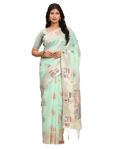 PID-65297-Women-s-Linen-Cotton-Printed-Saree-With-Unstitched-Blouse-5-5-Mtr-Sea-Green-1-1000x1000-1.webp Generic Women's Linen Cotton Printed Saree With Unstitched Blouse 5.5Mtr (Sea Green)