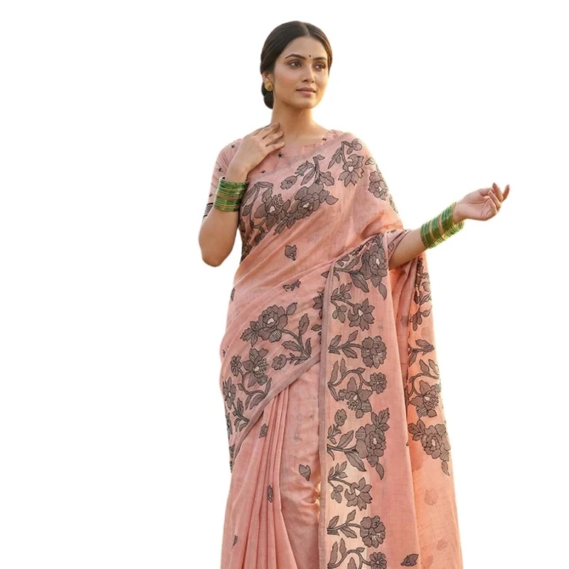 PID-65300-Women-s-Linen-Cotton-Printed-Saree-With-Unstitched-Blouse-5-5-Mtr-Peach-1-1000x1000-2.webp Generic Women's Linen Cotton Printed Saree With Unstitched Blouse 5.5Mtr (Orange)