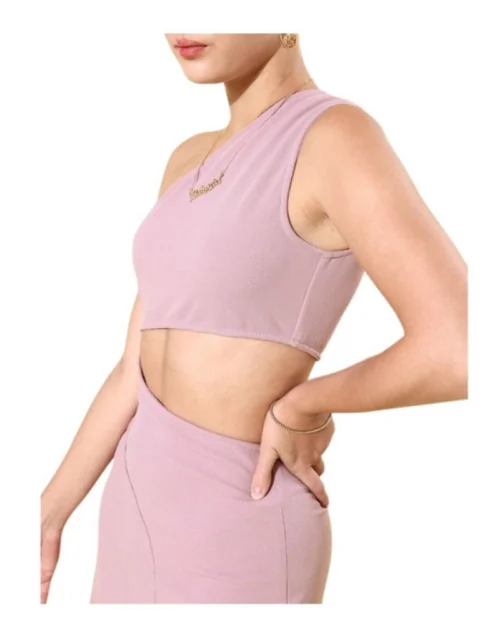 Generic Women's Polyester Lycra Solid Sleeveless Dress (Lavender)
