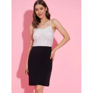 PID-65373-Women-s-Polyester-Lycra-Color-Blocking-Shoulder-Straps-Dress-White-Black-2-1000x1000-1.webp Generic Women's Polyester Lycra Color Blocking Shoulder Straps Dress (White - Black)