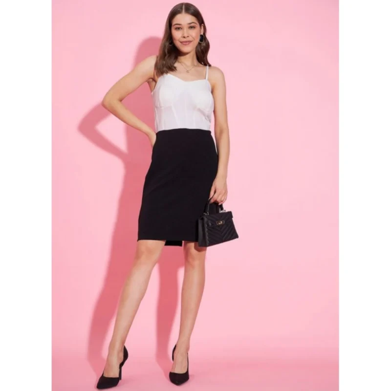 PID-65373-Women-s-Polyester-Lycra-Color-Blocking-Shoulder-Straps-Dress-White-Black-3-1000x1000-1.webp Generic Women's Polyester Lycra Color Blocking Shoulder Straps Dress (White - Black)