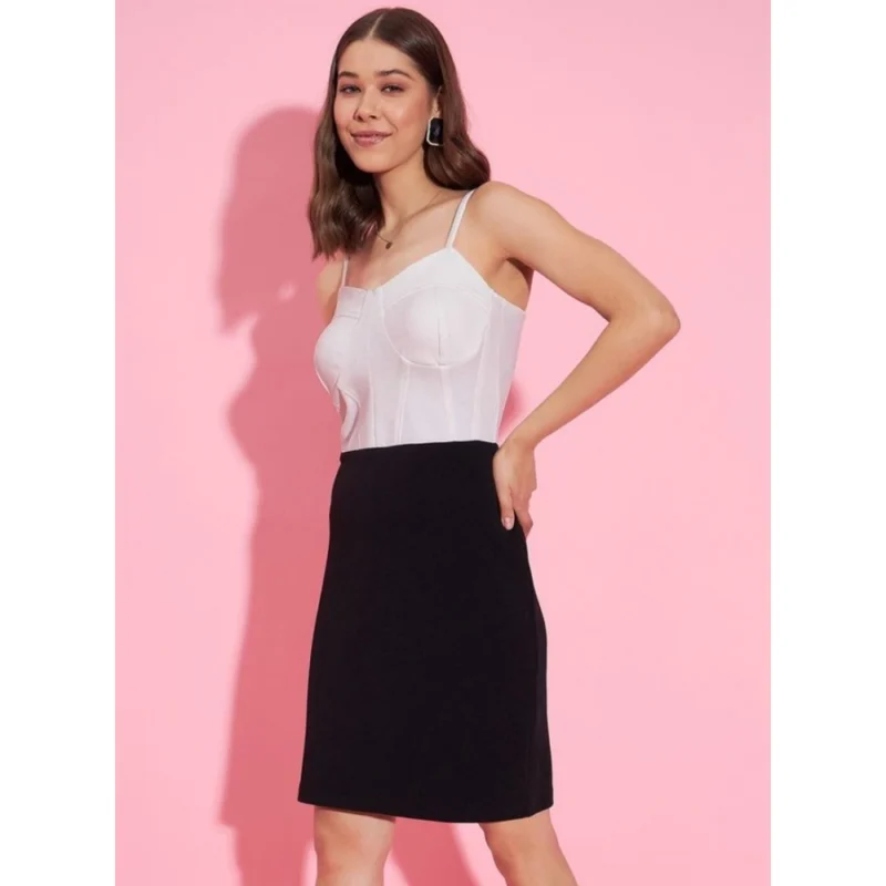 PID-65373-Women-s-Polyester-Lycra-Color-Blocking-Shoulder-Straps-Dress-White-Black-4-1000x1000-1.webp Generic Women's Polyester Lycra Color Blocking Shoulder Straps Dress (White - Black)