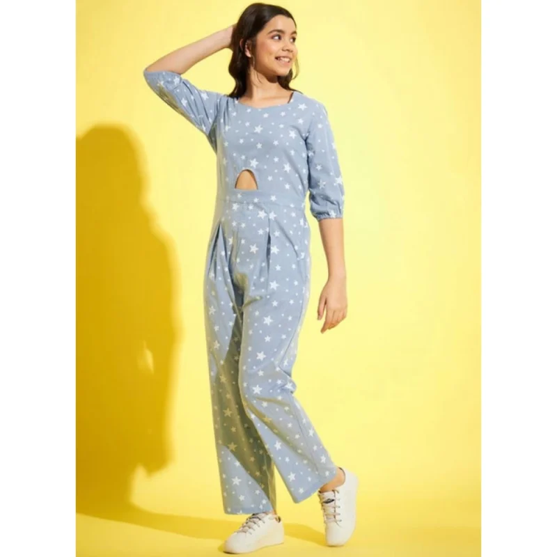 PID-65403-Women-s-Cotton-Printed-3-4th-Sleeve-Girl-s-Jumpsuit-Blue-White-4-1000x1000-1.webp Generic Girl's Cotton Printed 3-4th Sleeve Jumpsuit (Blue - White)