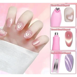 Generic Plastic Solid Magnetic Nail Art Pen Set (Multicolor)