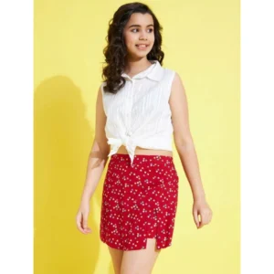 PID-65996-Girl-s-Sleeveless-Printed-Skorts-Set-White-Red-4-1000x1000-1.webp Generic Girl's Polyester Lurex Printed Sleeveless Skorts Set (White-Red)