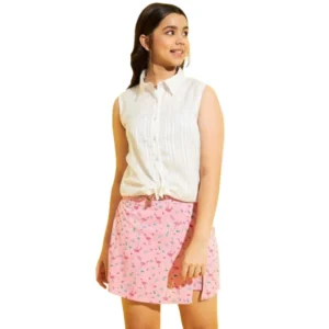 PID-65999-Girl-s-Sleeveless-Printed-Skorts-and-Tie-Knot-Top-Set-Pink-White-1-1000x1000-1.webp Generic Girl's Polyester Lurex Printed Sleeveless Top Set (Pink-White)